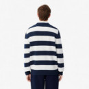 Jersey Marine/farine  LACOSTE
