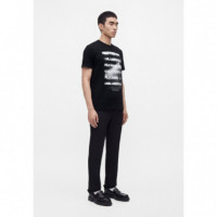 Klj Reg Smoke Logo Tee Black  KARL LAGERFELD