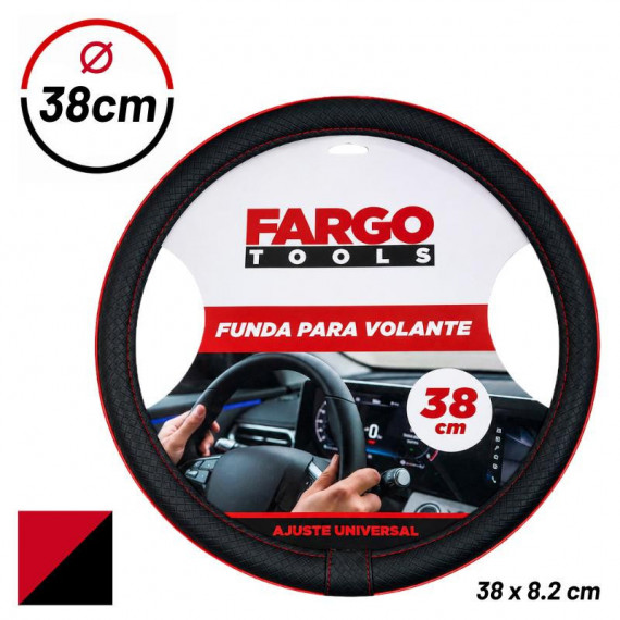 FUNDA PARA VOLANTE NEGRA-ROJO FARGO TOOLS 38CM