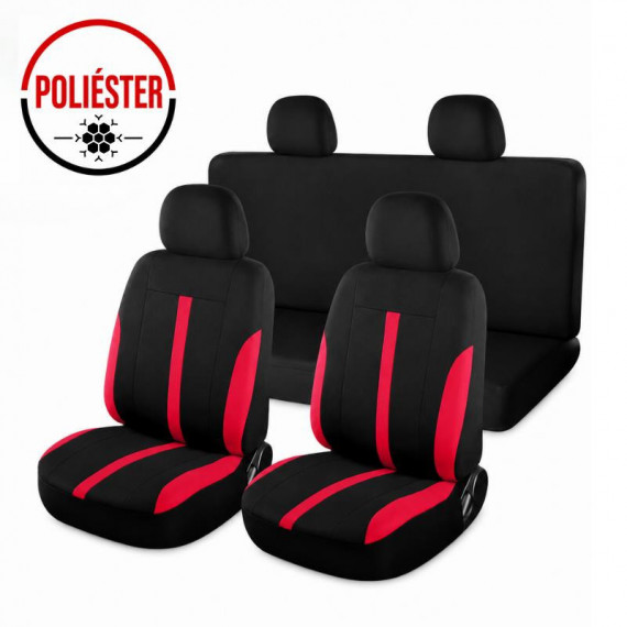 FUNDA DE ASIENTO PARA COCHE NEGRO-ROJO FARGO TOOLS