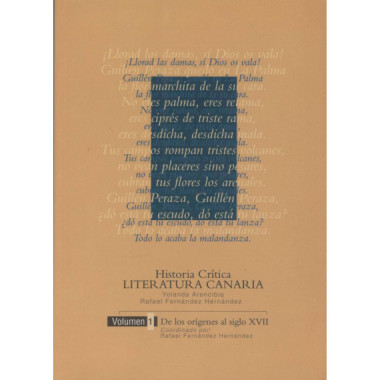 VOL.I - HISTORIA CRITICA LITERATURA CANARIA