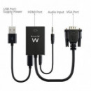 Adaptador Conversor de Analogico a Digital Vga(m) - Hdmi(h) con Convertidor de Sonido  EWENT