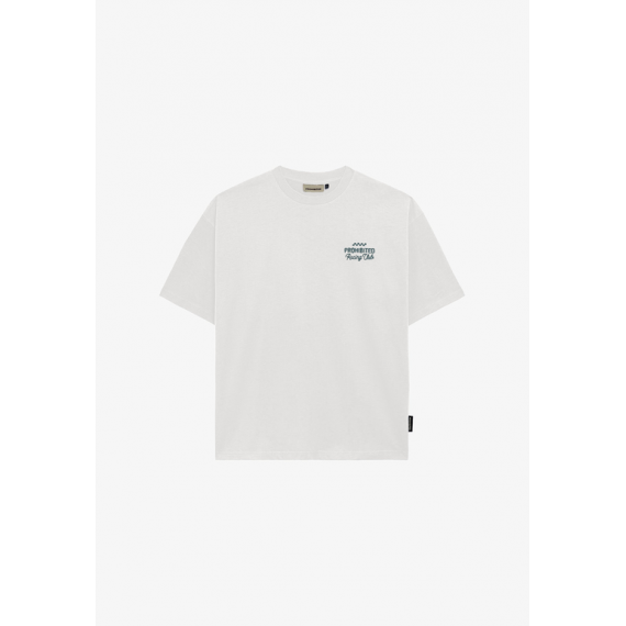 Camiseta Prohibited in a rush tee off-white