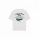 Camiseta Prohibited in a rush tee off-white