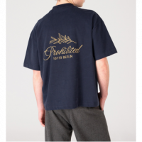 Camiseta Prohibited Leaf tee navy