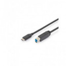 Cable USB 3.1 Tipo C 3.1 a USB 3.0 Tipo B M/m 1MTR 3A. 10 GBAK-300149-010-S  LALO