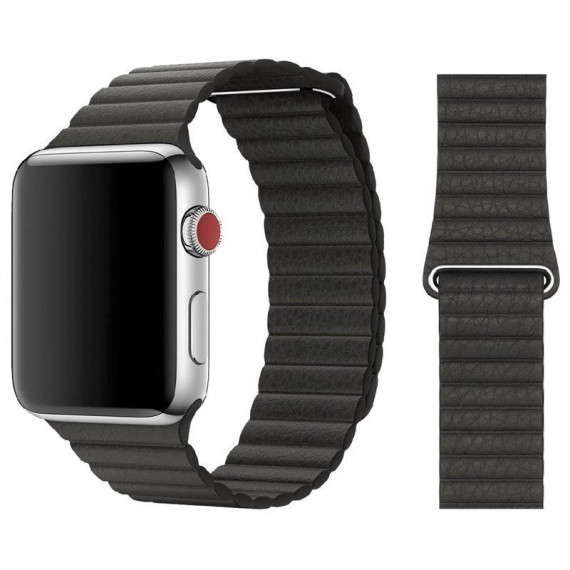 Correa Apple Watch en Piel Sintética 38/40/41mm Negro
