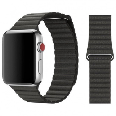 Correa Apple Watch en Piel Sint&eacute;tica 42/44/45mm Negro