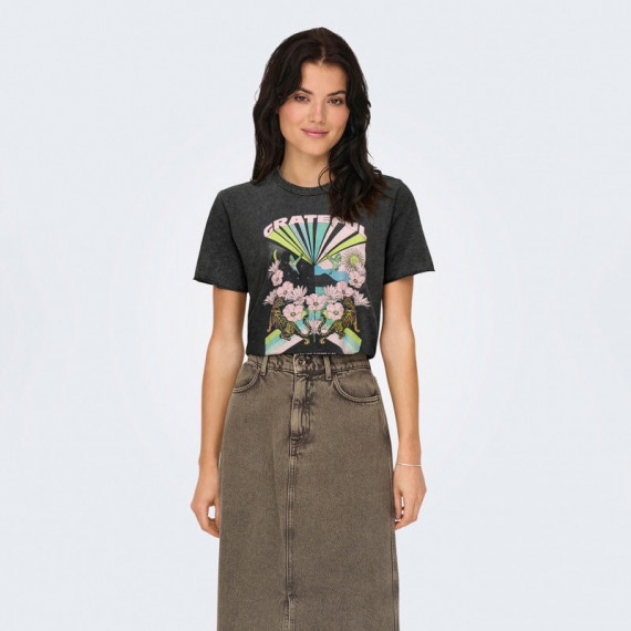 Only Camiseta Negra 15215721-BLACK