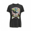 Only Camiseta Negra 15215721-BLACK