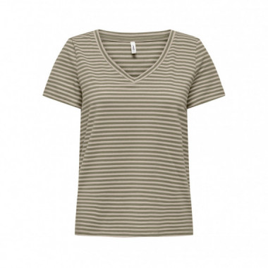 Only Camiseta de rayas con lurex 15368929-5012311