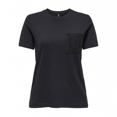 Only Camiseta bolsillo crochet 15369258-4961862