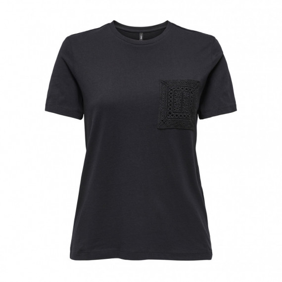 Only Camiseta bolsillo crochet 15369258-4961862