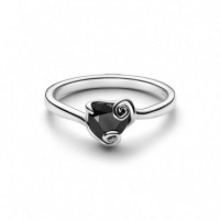 PANDORA Anillo Corazón Negro Jack de Pesadilla Antes de Navidad de Disney 194733C01