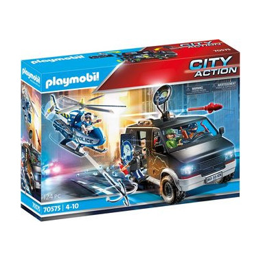 PLAYMOBIL Helicoptero de Policia Persecucion del Vehiculo Hu
