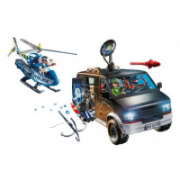 PLAYMOBIL Helicoptero de Policia Persecucion del Vehiculo Hu