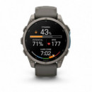 Smartwatch Garmin Fenix 9 de 51mm Titanio con Correa de Silicona en Gris
