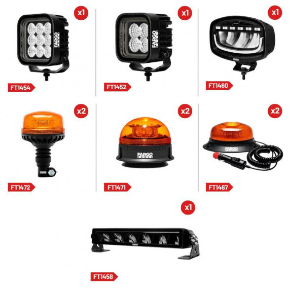 LOTE FAROS LED 4X4 Y GIROFAROS FARGO TOOLS PVP 368.00