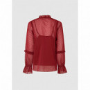 Pepe Jeans Blusa Odette de gasa plumeti PL304944-286