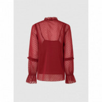 PEPE JEANS Blusa Odette de Gasa Plumeti PL304944-286