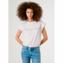 Pepe Jeans Camiseta Blanca PL506121-800