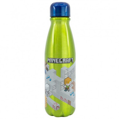 Botella de Aluminio Infantil 600 ml Minecraft