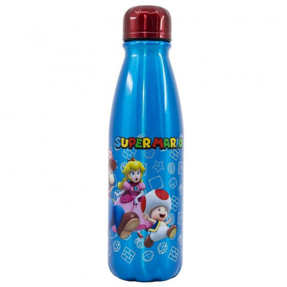 Botella de Aluminio Infantil 600 ml Super Mario