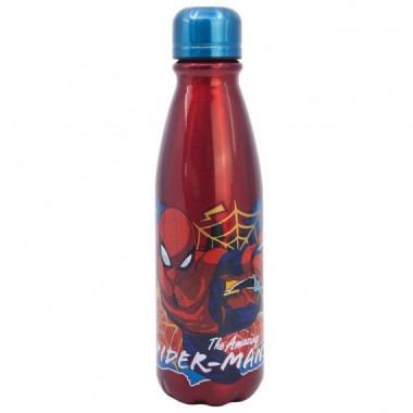 Botella de Aluminio Infantil 600 ml Spiderman