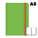 Libreta A6 Tapa Forrada 96 Hojas 75 g Cuadrícula Verde