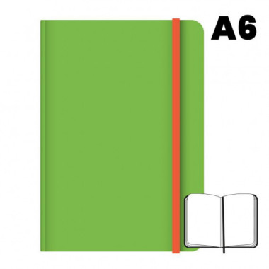 Libreta A6 Tapa Forrada 96 Hojas 75 g Cuadr&iacute;cula Verde
