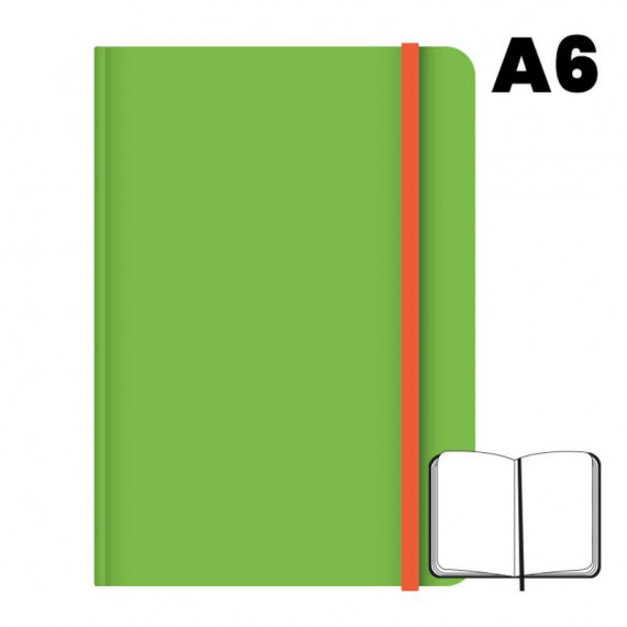 Libreta A6 Tapa Forrada 96 Hojas 75 g Cuadrícula Verde