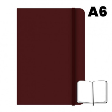 Libreta A6 Tapa Forrada 96 Hojas 75 g Cuadriculada Marr&oacute;n