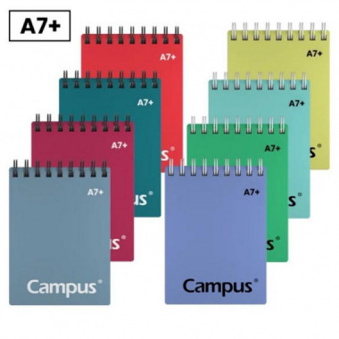 Bloc Espiral Campus A7+ Apaisado Tapa Soft 60 Hojas 80g Liso