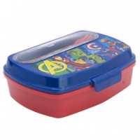 Sandwichera Rectangular con Cubiertos Avengers  MARVEL