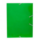 Carpeta folio de cartón lomo ancho verde