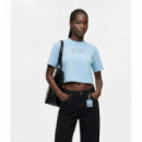 Camiseta de Corte Cropped Klj X Pietro Terzini de Karl Lagerfeld  KARL LAGERFELD JEANS