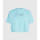 Camiseta de Corte Cropped Klj X Pietro Terzini de Karl Lagerfeld  KARL LAGERFELD JEANS