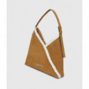 Bolso Tote Geométrico en ante y Imitación a Borrego de Karl Lagerfeld  KARL LAGERFELD JEANS