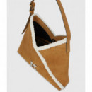 Bolso Tote Geométrico en ante y Imitación a Borrego de Karl Lagerfeld  KARL LAGERFELD JEANS