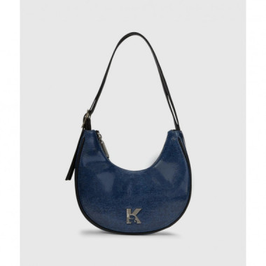 Bolso de Hombro Vaquero de Media Luna con la Inicial K de Karl Lagerfeld  KARL LAGERFELD JEANS