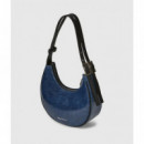 Bolso de Hombro Vaquero de Media Luna con la Inicial K de Karl Lagerfeld  KARL LAGERFELD JEANS