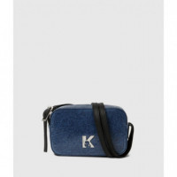 Bolso Bandolera Denim con el Logo K de Karl Lagerfeld  KARL LAGERFELD JEANS