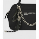 Bolso Bandolera con Asa Superior con Charms de Karl Lagerfeld  KARL LAGERFELD JEANS