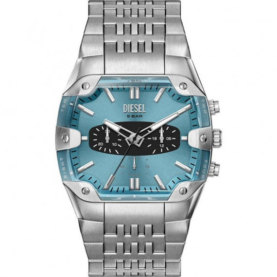 Reloj Spiked Cushion Plateado  DIESEL