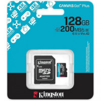 Tarjeta de Memoria KINGSTON Micro Sdxc 128GB CLASE10 Uhs-i 200MB/S A2 U3 V30