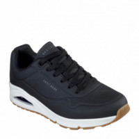 SKECHERS  Black Sneakers 52458-BLK Uno - Stand On Air