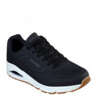 SKECHERS  Black Sneakers 52458-BLK Uno - Stand On Air