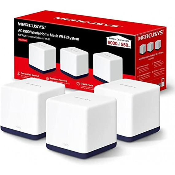 MERCUSYS Punto de Acceso Wifi Ac Mesh Halo H50G 3 Pack