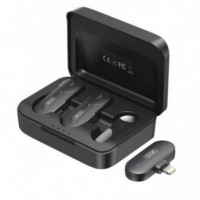 Micrófono Inalámbrico de Solapa XO con Caja de Carga y Conector Lightning
