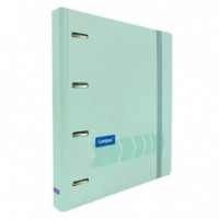 Carpeta Ringbook CAMPUS University con 4 Anillas y Recambio Verde Pastel